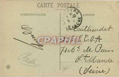 Cherbourg — Publiczny ogród i Góra Roule — Kolekcja F.C., Cherbourg — Rewers