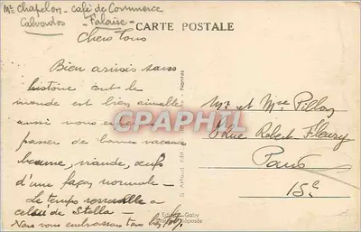 Falaise — O Lavatório de Marie Joly — Gaby — Verso