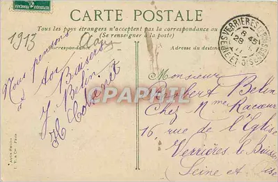 St Aubin - La Digue & la Pierre à Poisson — J. V. & Cie, Paryż — Rewers