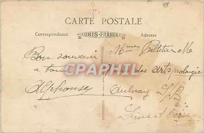 Saint-Étienne (Loire) — Ogród Pałacu Sztuki i Pomnik Weteranów — B. E. C. - Lyon — Rewers