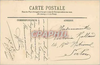 Saint-Étienne — Prefektura i widok na plac Marengo — LL. n°84 — Rewers