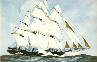 Clipper — navio de comércio rápido — Coleção da Liga Marítima e Colonial, AEC Paris