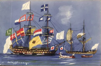 Navio de guerra — Pavais — Ligue Maritime et Coloniale, Paris
