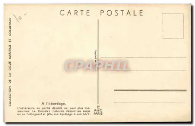Batalha naval — dois navios em combate — L. Haffner 3 — Verso