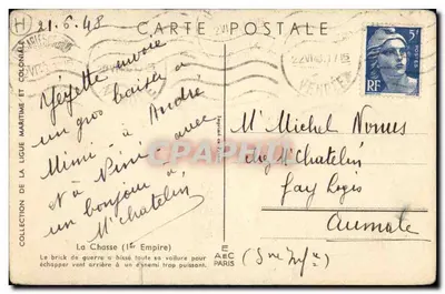 Brick de guerra — 1º Império — Impressora de Paris — Verso