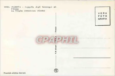 Padova — Capela dos Serovegli na Arena — A Virgem Anunciada (Giotto) — Verso