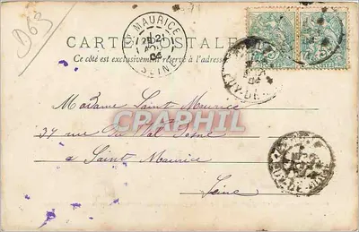 Clermont-Ferrand — Quartel Geral e a Fonte Jacques d'Amboise — editada por Larode — Verso