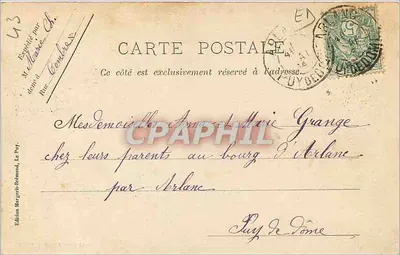 Le Puy — Koloszalna Statua N.-D. Francji — wyd. Marguerite Redmond, n° 43 — Rewers