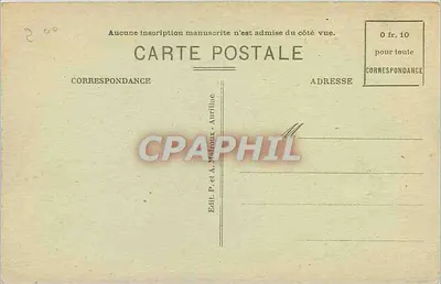 A Auvergne Pittoresca — Uma vacherie no Puy Mary, Cantal — Editor P. e A. Molton - Aurillac — Verso