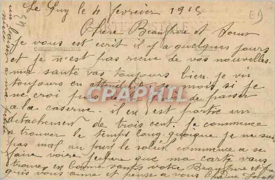 Environs du PUY — Château de Polignac — Yérol-Mathieu, édit. Le Puy — Verso