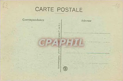 Royat — Praça Allard — G. d'O. — Verso