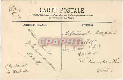 La Bourboule — Plac z fontanną — LL. n°90 — Rewers
