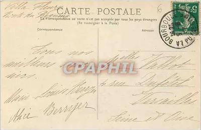 La Bourboule, Puy-de-Dôme — widok Kasyna i Placu Ratuszowego — Stara pocztówka L'AUVERGNE n°1035 — Rewers