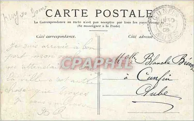 Montferrand — A igreja e a grande-rue. — Verso