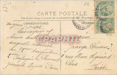 Clermont-Ferrand (P.-de-D.) — Katedra i Rue des Gras — L'Hirondelle de Paris, n°483 — Rewers