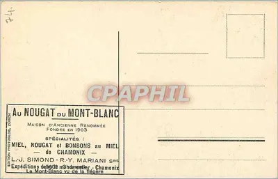 Mont-Blanc i jego szczyty — widok panoramiczny — Wydawnictwo Photoglós, Zurych — Rewers
