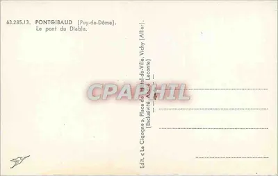 Puente Gibaud — El puente del Diablo — Ed. « Le Cigogne » — Reverso