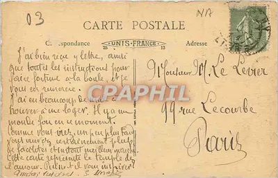 Vichy (Allier) — Kąt Parku Célestins — Wydawnictwo Fassier, 4 Chemins-Vichy — Nr 69 — Rewers
