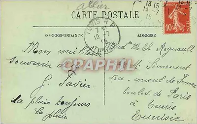Ambiente de Vichy — O Castelo da Palisse — LL. — N° 222 — Verso