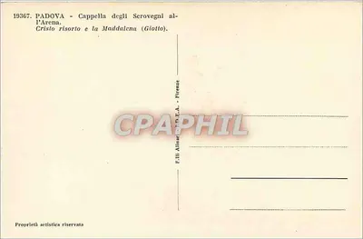 Cristo ressuscitado e Maria Madalena — Capela dos Scrovegni al-Parena — Edição Fulli Alinari, Florença — Verso