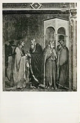 Padova - Capela dos Scrovegni - Judas recebe o pagamento da traição (Giotto)