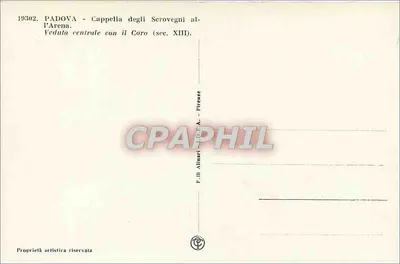 Padova - Capela dos Serovegni na Arena — vista central com o coro (século XIII) — F.lli Alinari - Florença — Verso