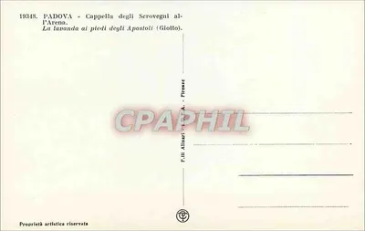 Padova - Cappella degli Scrovegni al-Parena — A lavanda aos pés dos Apóstolos (Giotto) — Verso