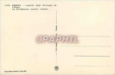 Padova - Cappella degli Scrovegni al l'Arena - A Crucificação (parte) - Giotto — Verso