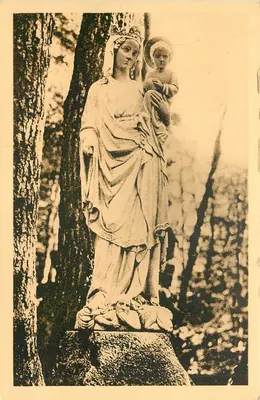 Estátua da Virgem do Caminho da Cruz — Abadia de la Pierre-qui-Vire (Yonne) — Reprodução Art d'Art
