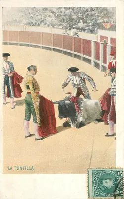 La Puntilla — cena de corrida — editor Tarjeta Postal Artística Española, n° 519