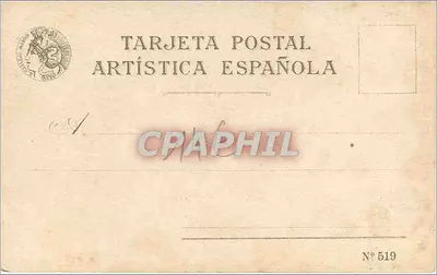 La Puntilla — cena de corrida — editor Tarjeta Postal Artística Española, n° 519 — Verso