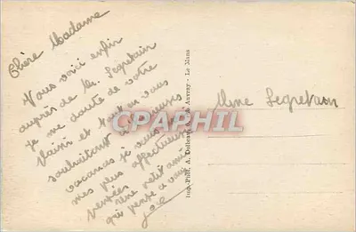 Costumi Sarthois — Il Signor Quéru e la Signora Chantepèle da Gautupeau — Editore: A. Delbeau & Cie, Le Mans — Verso
