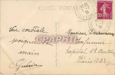 Vincennes — Donjon — E.M. n°1128 — Rewers