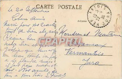 Paris — Panorama em direção ao Pont Alexandre-III — editor Bosson, n°488 — Verso