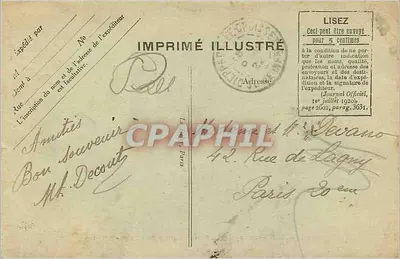 ROUEN — Vista del muelle de París y costa de Santa Catalina — Imprimé Illustré n°22 — Reverso