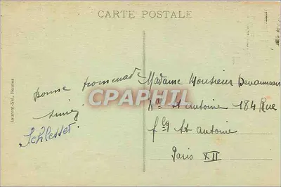Costa de Esmeralda — As margens da Rance — Vista geral de St-Suliac — Editor E. Hiver, Dinard — Verso