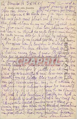 Grenoble — Ogólny widok i Kolejna Góra Alp — P. Gaudé, fot. i wyd. Grenoble — Rewers