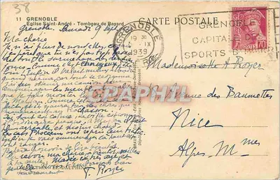 Túmulo de Bayard — Grenoble — Igreja de Saint-André — Verso
