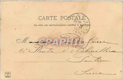Strasburg — Quai des Pêcheurs — Kościół Świętego Guillaume — P. Helmlinger & Cie, Imp. Phot. Nancy — Rewers