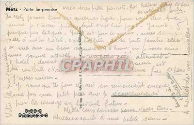 Porta Serpenoise — Metz — wydawca Verlag für Manias & Cie, n° 1787 — Rewers