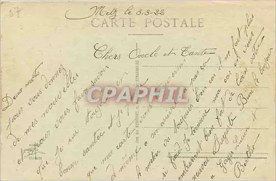 Metz - Moyen-Pont i Ewangelicka Katedra — Wydawca nie widoczny, nr serii 58 — Rewers