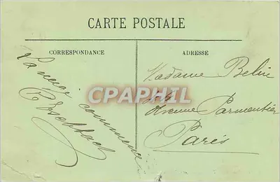 Bilhete postal antigo Remiremont Panorama tirado do Parmont — Verso