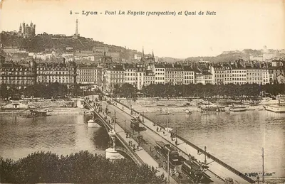 Lyon - Pont La Fayette (perspective) et Quai de Reitz — éditeur 'Lac' n°4