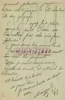 Metz - A Catedral — visão da catedral gótica com inscrição bilingue — Verso