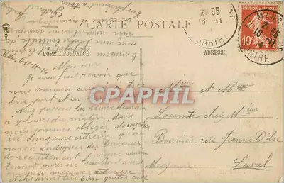 Laval - Vista geral do bairro St-Vénérand, no centro do qual se ergue uma igreja do século XV — Artaud et Nozais, Nantes, n°70 — Verso