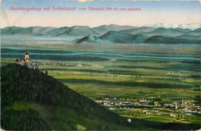 Hohkönigsburg com Schletttstadt visto do Tännchel (969 m) — Paul Hartmann, Berlim