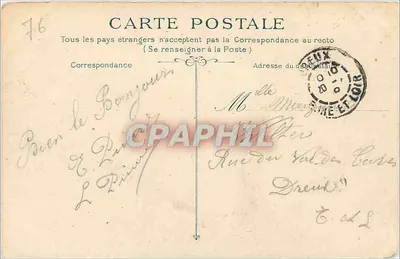 Dieppe — widok panoramiczny z dekoracjami — G. Mazel — Rewers