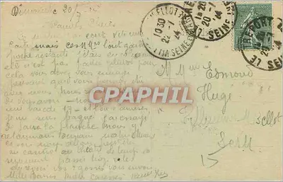 Le Tréport — Panoramiczny widok plaży i kasyna — wydawca anonimowy, nr 728 — Rewers