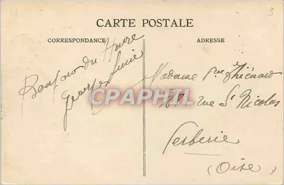 Le Havre — A dique — um dia de tempestade — Editor: La Normandie, n° 134 — Verso