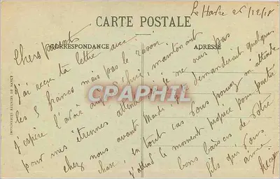 Le Havre - Igreja Nossa Senhora — C.V. 8 — Editor: Imp. P. Mancet — Verso
